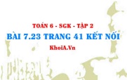 Bài 7.23 trang 41 Toán 6 Tập 2 Kết nối tri thức